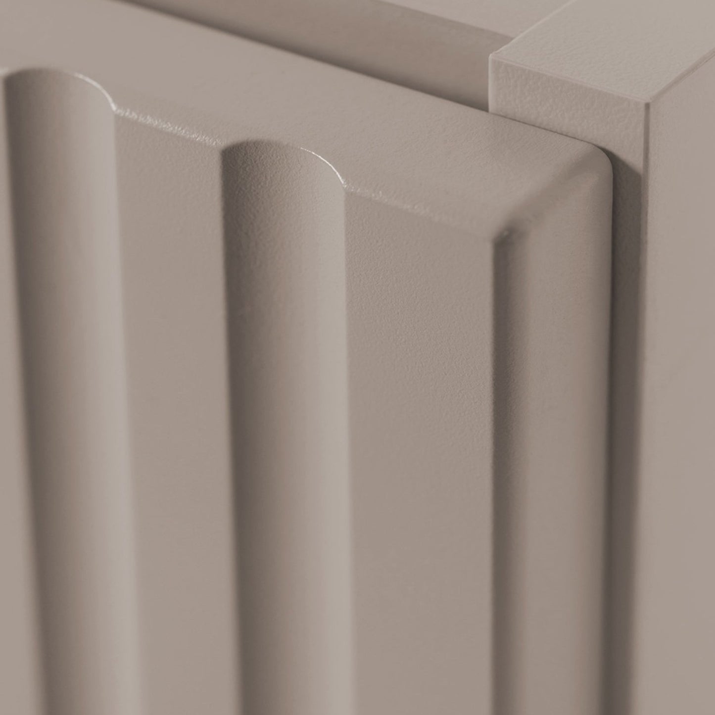 Flow 1 Door Fluted Bathroom Vanity Cabinet with Worktop 40cm - Cashmere