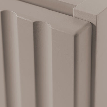 Flow 1 Door Fluted Bathroom Vanity Cabinet with Worktop 40cm - Cashmere