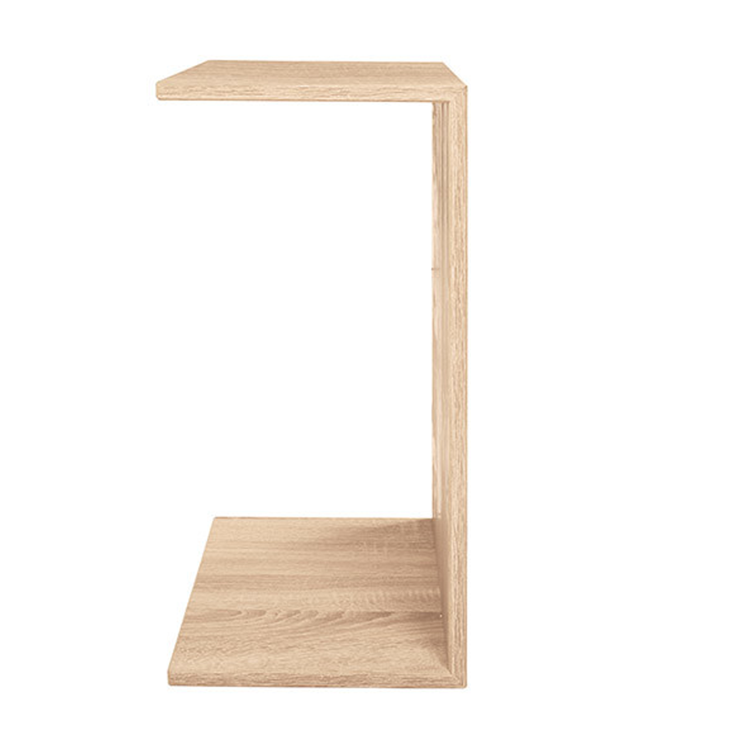 C-Shaped End Table Perfect for Sofa, Bed or Lounge Area - Oak Sonoma