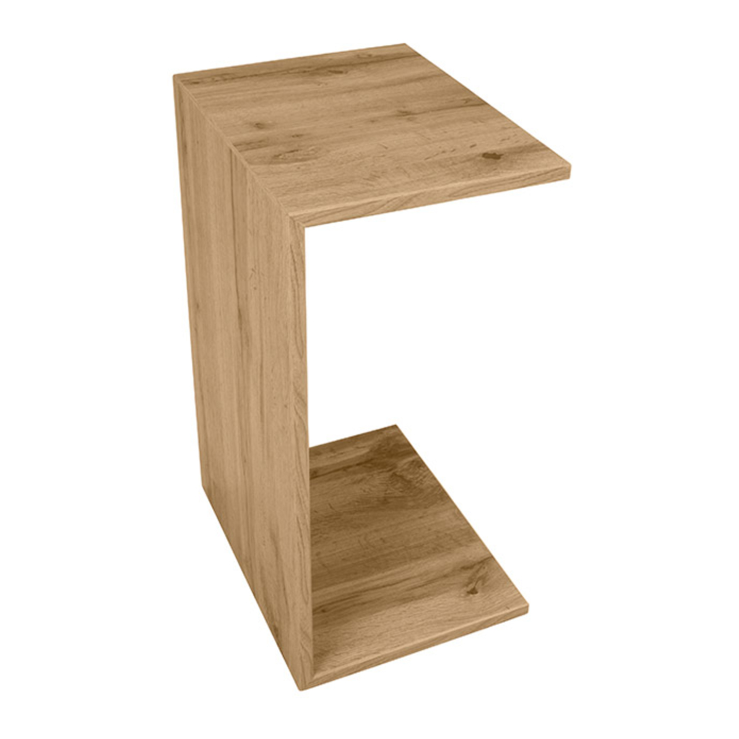 C-Shaped End Table Perfect for Sofa, Bed or Lounge Area - Wotan Oak