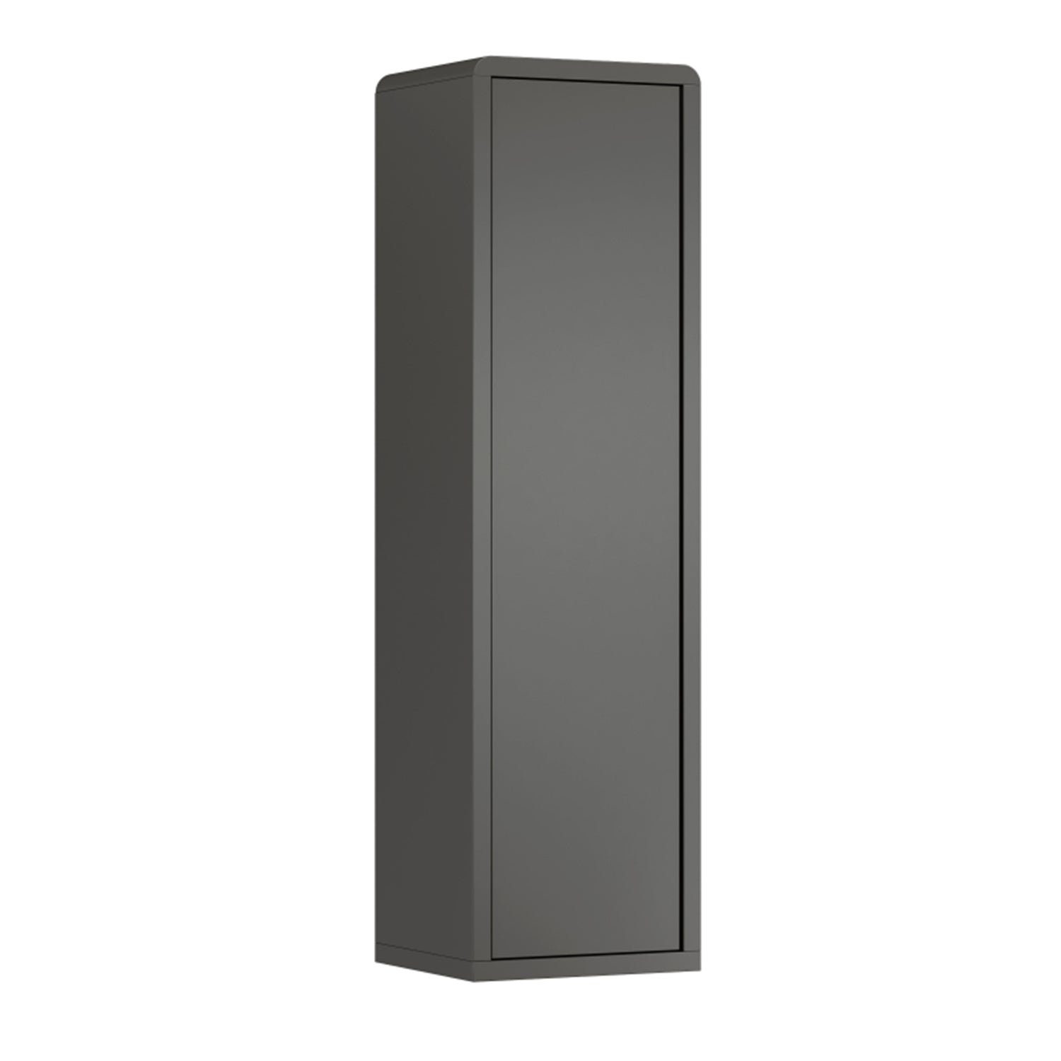 Folk Modern Loft Style Tall Wall Cabinet with Closed Door – Anthracite