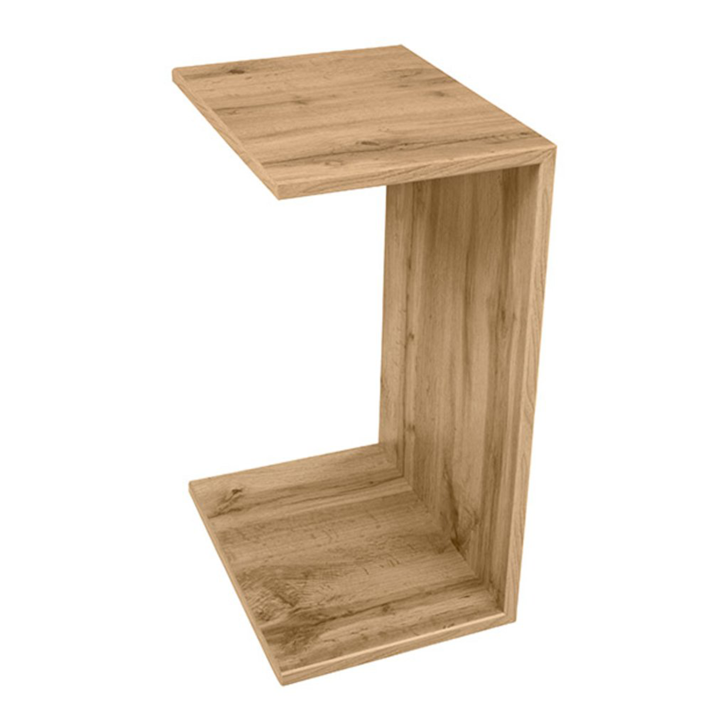C-Shaped End Table Perfect for Sofa, Bed or Lounge Area - Wotan Oak
