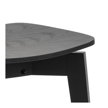 Roxy Luxury Set of 2 Wooden Chairs Retro Scandinavian Style - Black