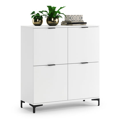 Lana Modern Sideboard with Four Doors – White