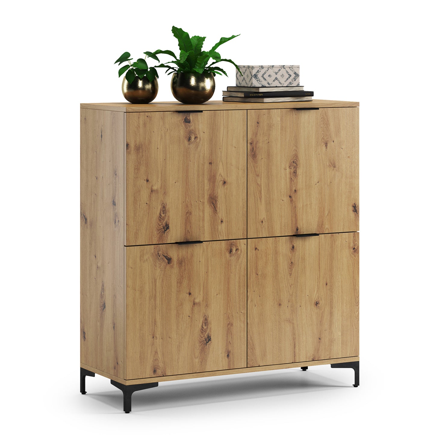 Lana Modern Sideboard with Four Doors – Oak Artisan