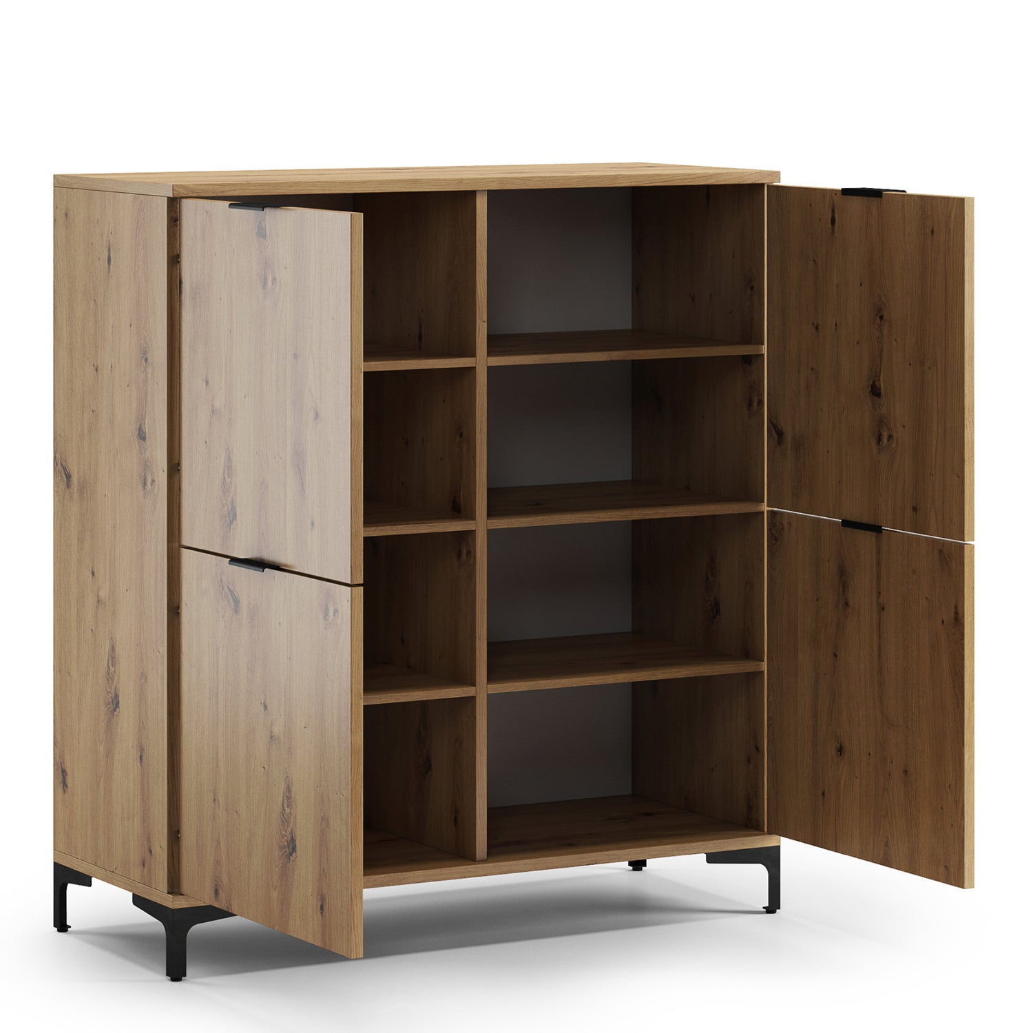 Lana Modern Sideboard with Four Doors – Oak Artisan
