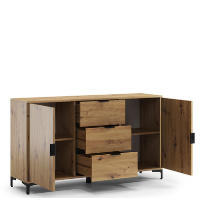Lana Modern Storage Sideboard with Cabinets and Drawers – Oak Artisan