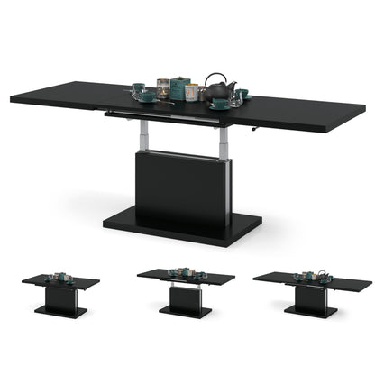 Astrid 70 - 2 in 1 Extending Coffee / Dining Table - Black Matt