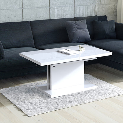 Astrid 70 - 2 in 1 Extending Coffee / Dining Table - White Gloss