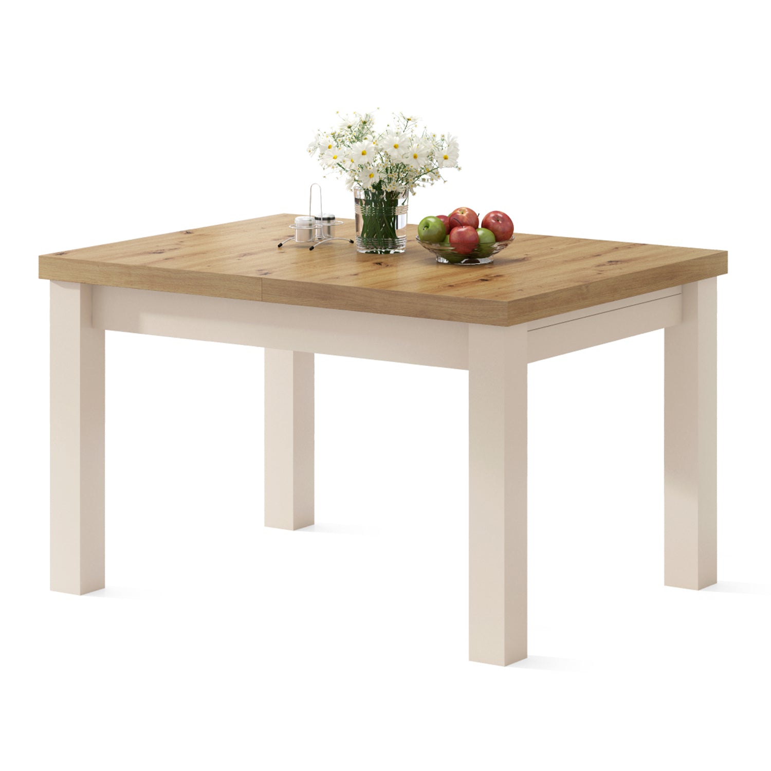 Royal Modern Extendable Dining Table – Oak Artisan / Beige
