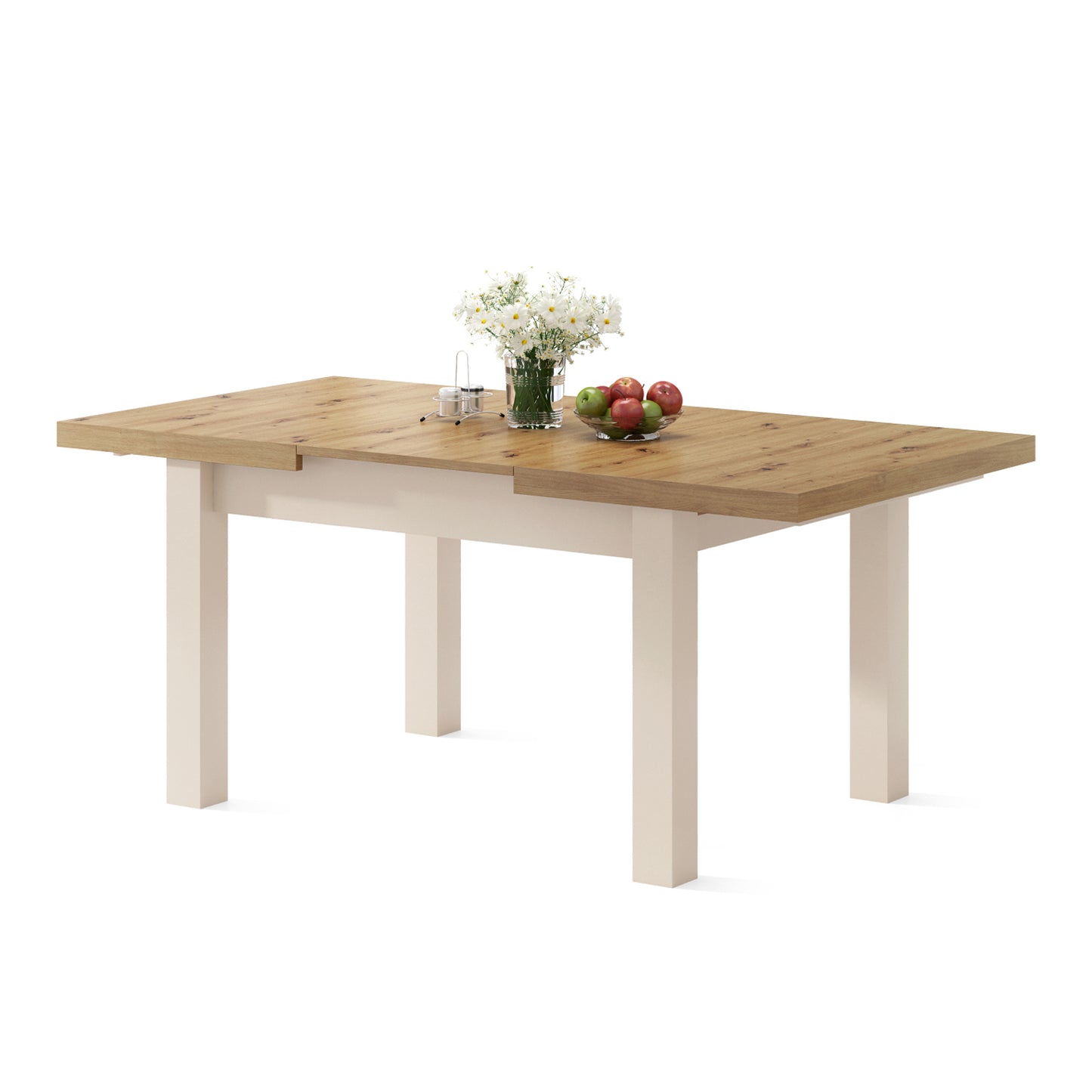 Royal Modern Extendable Dining Table – Oak Artisan / Beige