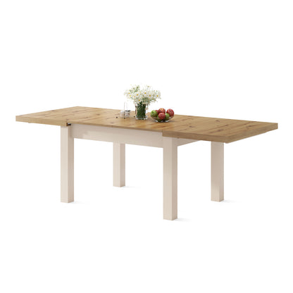 Royal Modern Extendable Dining Table – Oak Artisan / Beige