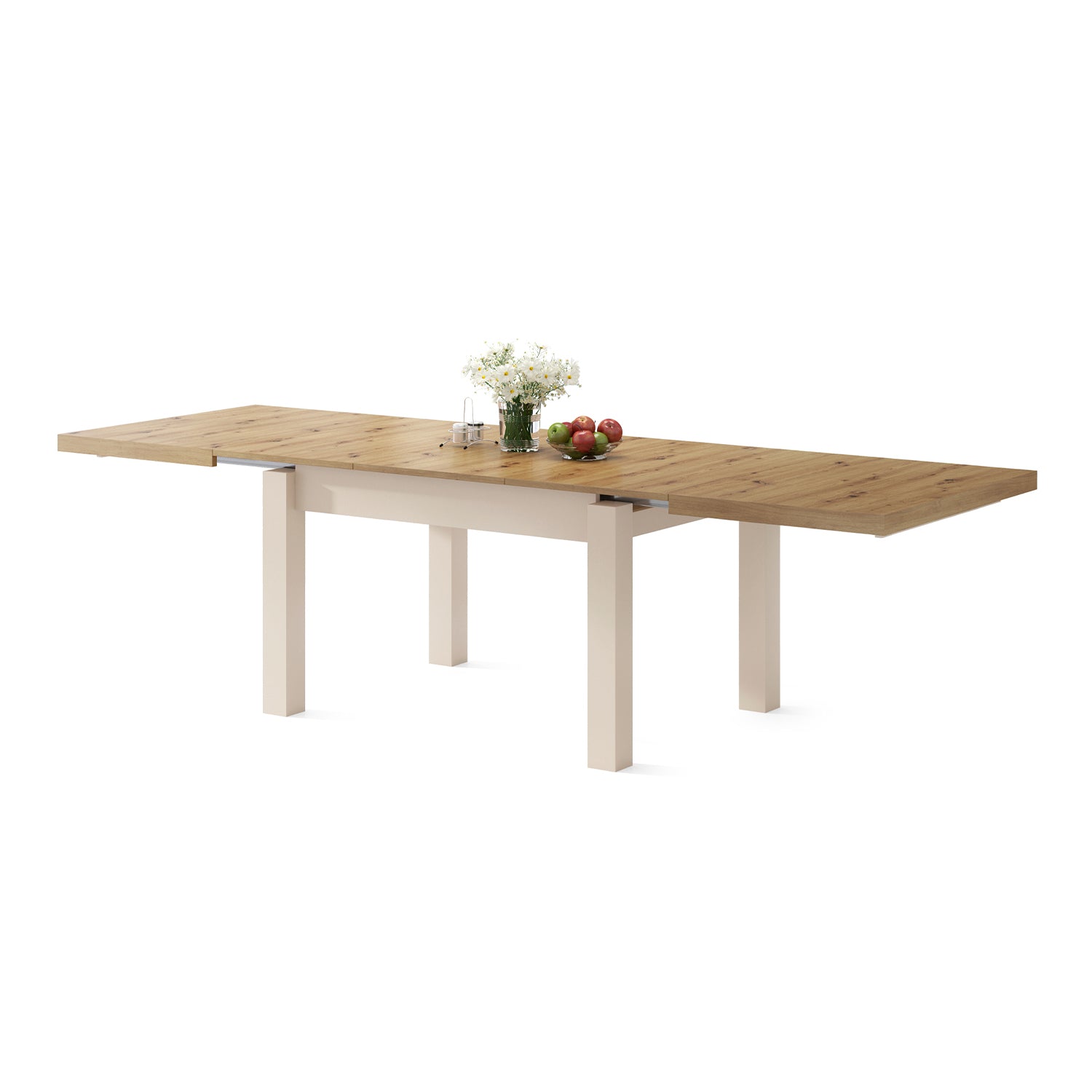 Royal Modern Extendable Dining Table – Oak Artisan / Beige