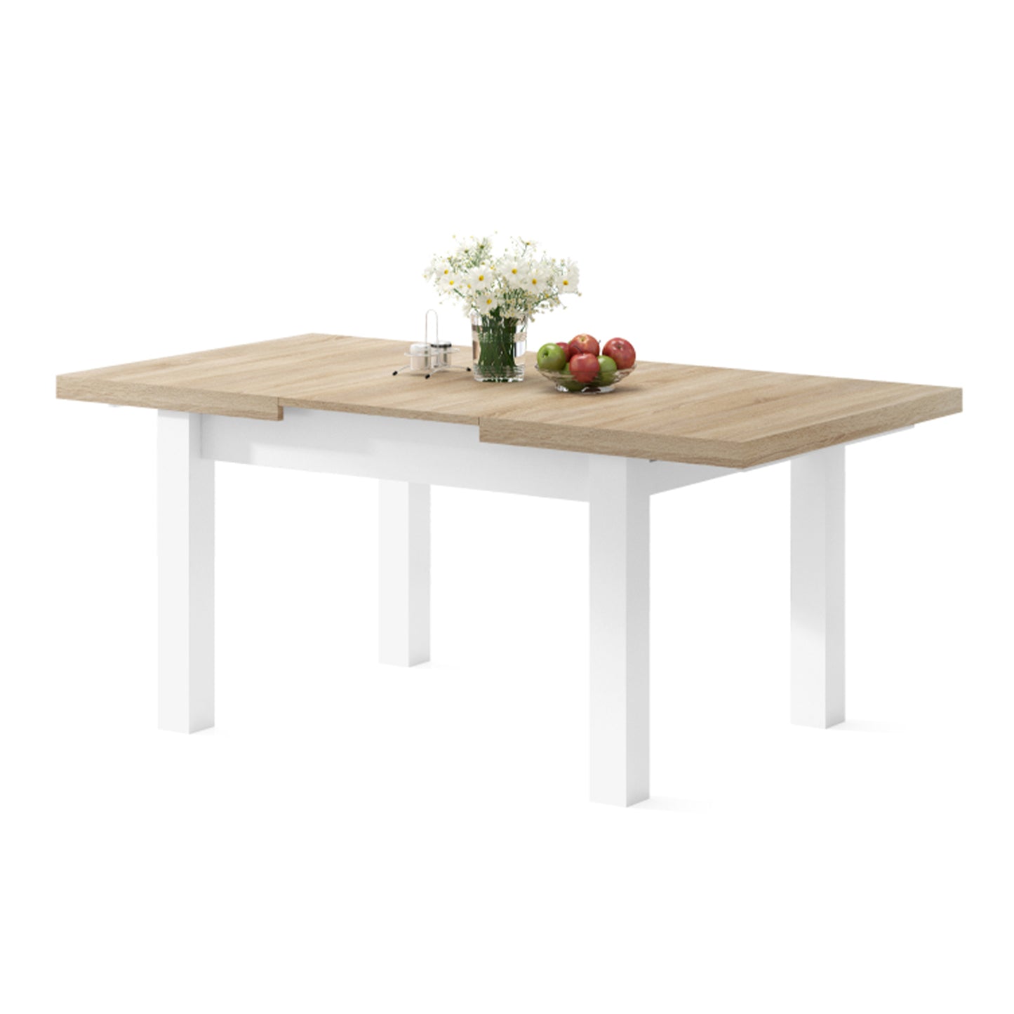 Royal Modern Extendable Dining Table – Oak Sonoma / White