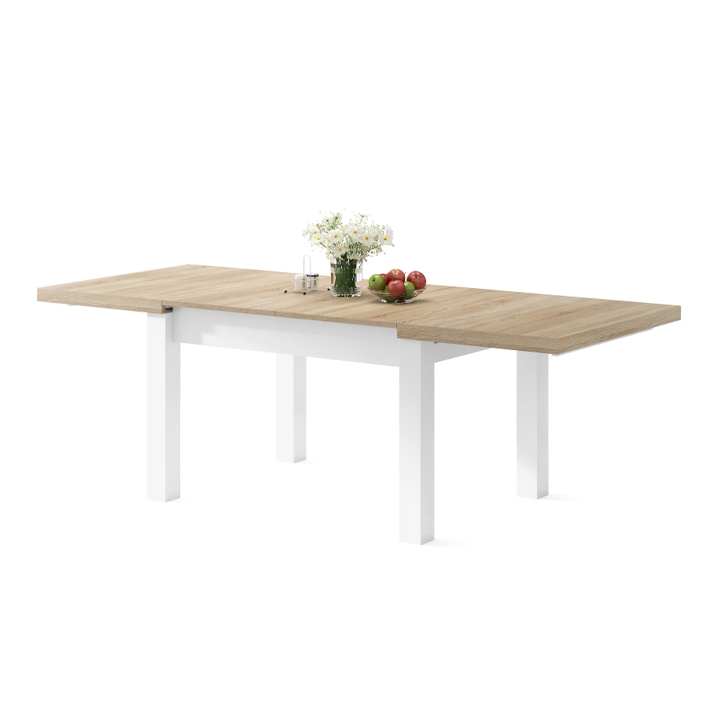 Royal Modern Extendable Dining Table – Oak Sonoma / White