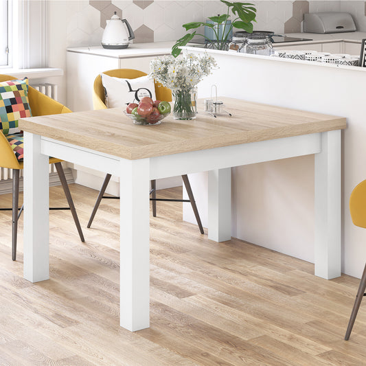 Royal Modern Extendable Dining Table – Oak Sonoma / White