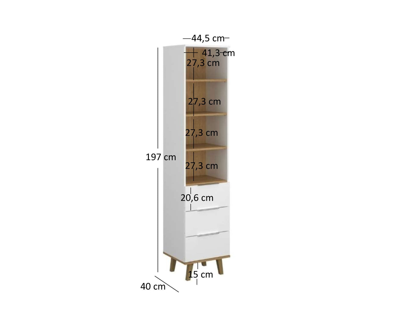 Neptun bookcase 3S