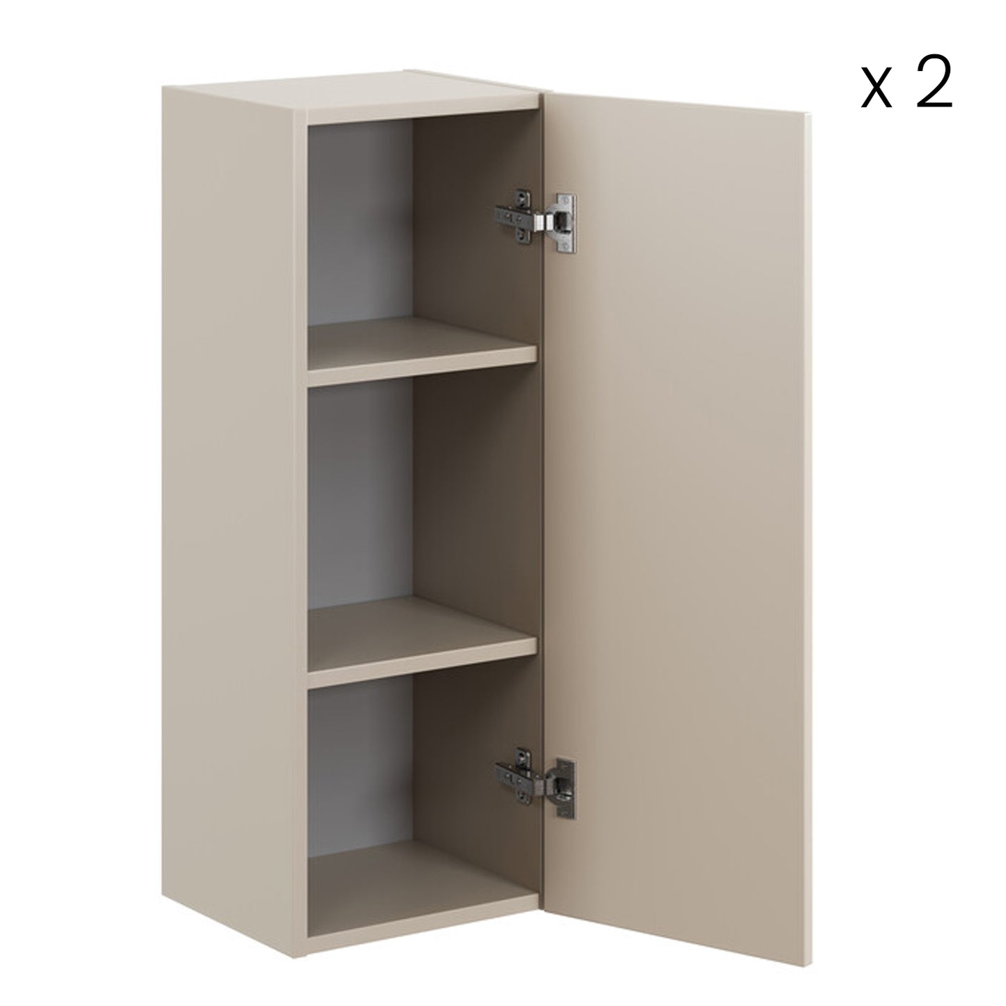 Dalia Bathroom Tall Cabinet with 2 Doors - Cashmere